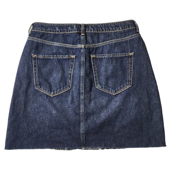 Hollister Denim Mini Skirt Women’s Size 13 Ultra High Rise Distressed - Picture 3 of 6